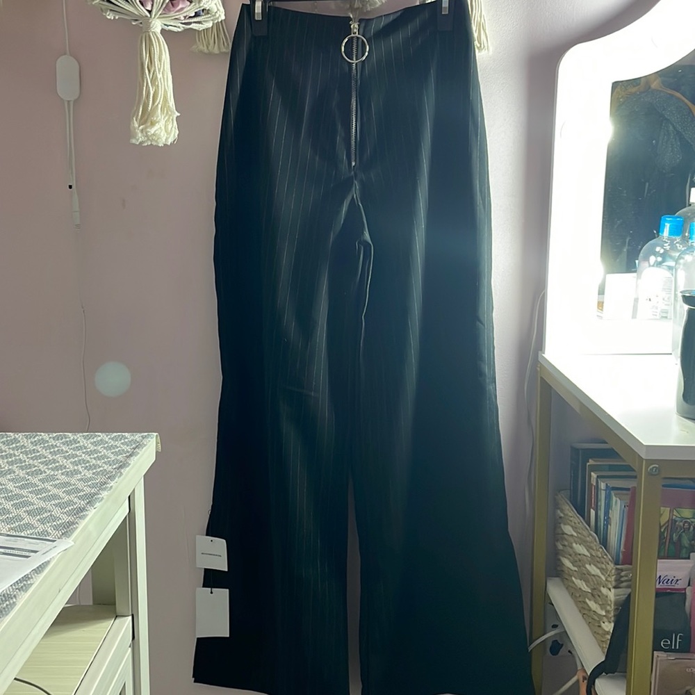 Love too true pinstripe stomp trousers UK size 8 never worn with tags